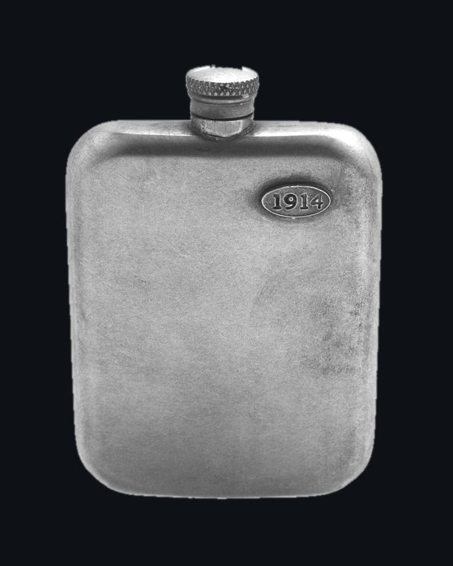 1914 Vintage 6oz Pewter Hip Flask