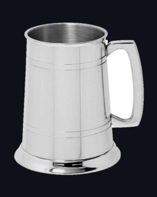 1 Pint Pewter Beer Mug Tankard With Classic Handle