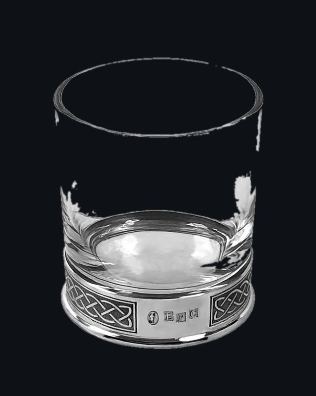 11oz Celtic Pewter Whisky Glass Tumbler