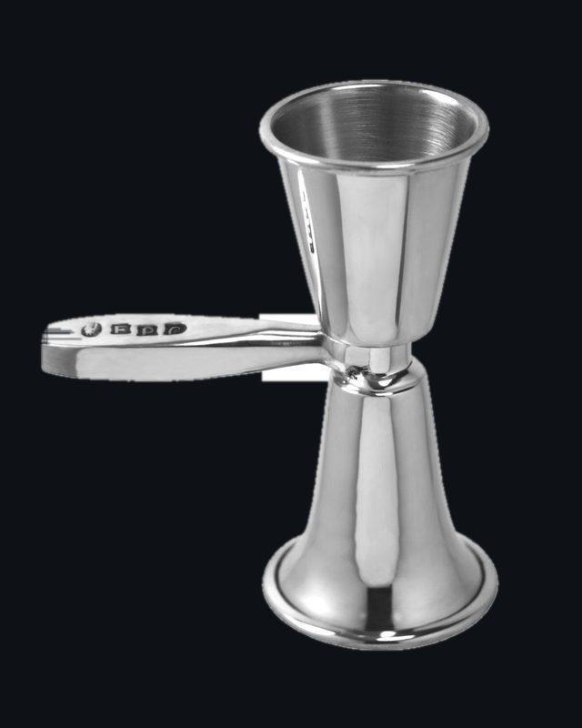 Double Shot Pewter Bar Measure With Handle